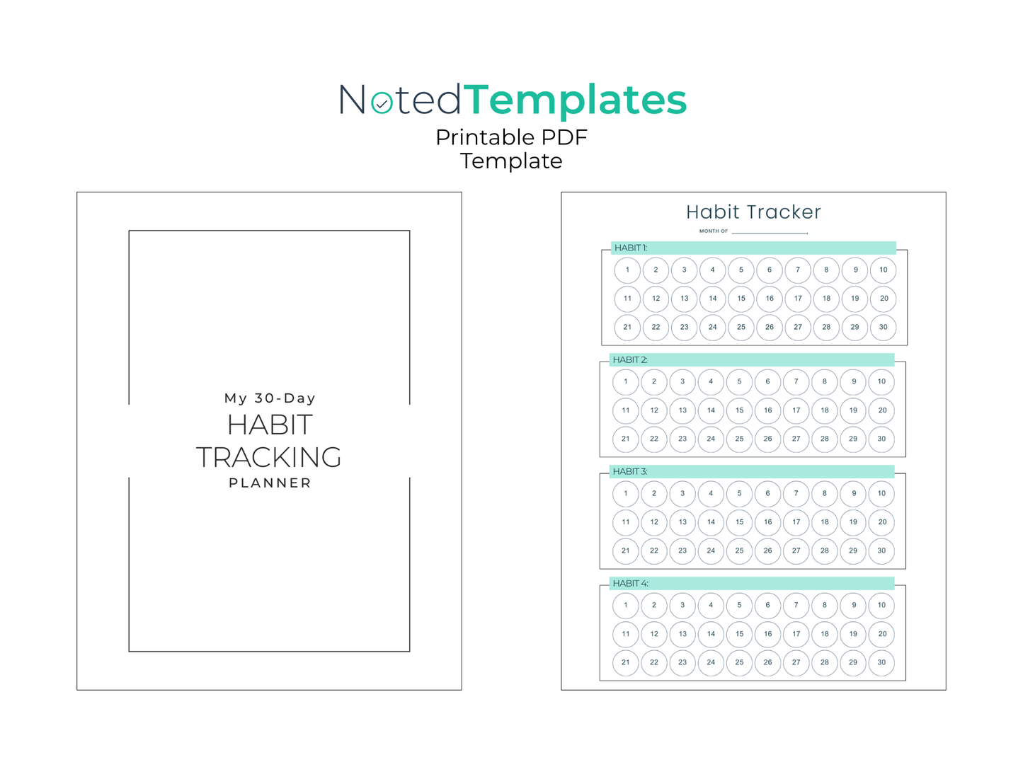 Monthly Habit Tracker Template