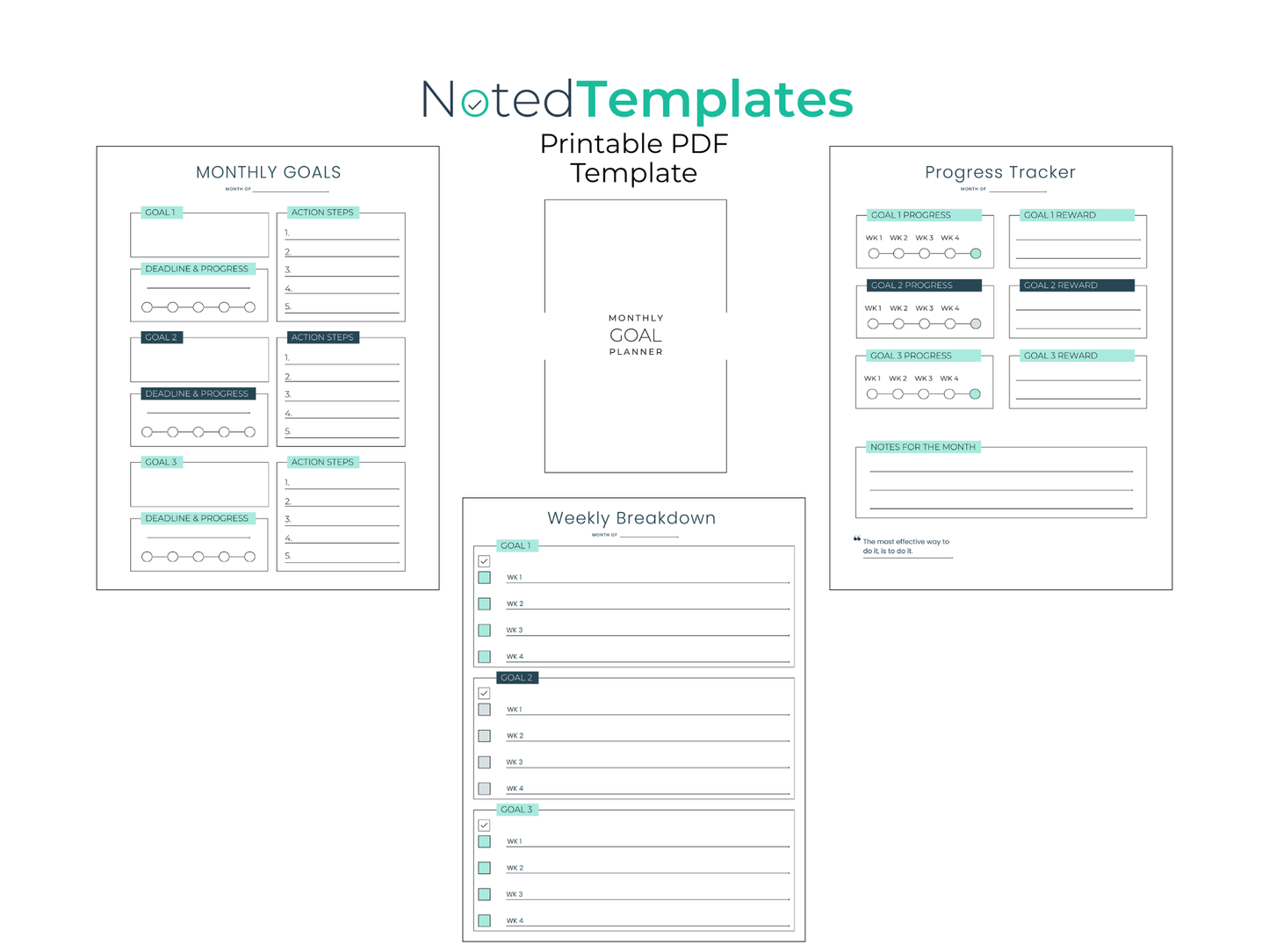 Monthly Goal Planner Template