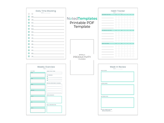 Weekly Productivity Planner Template